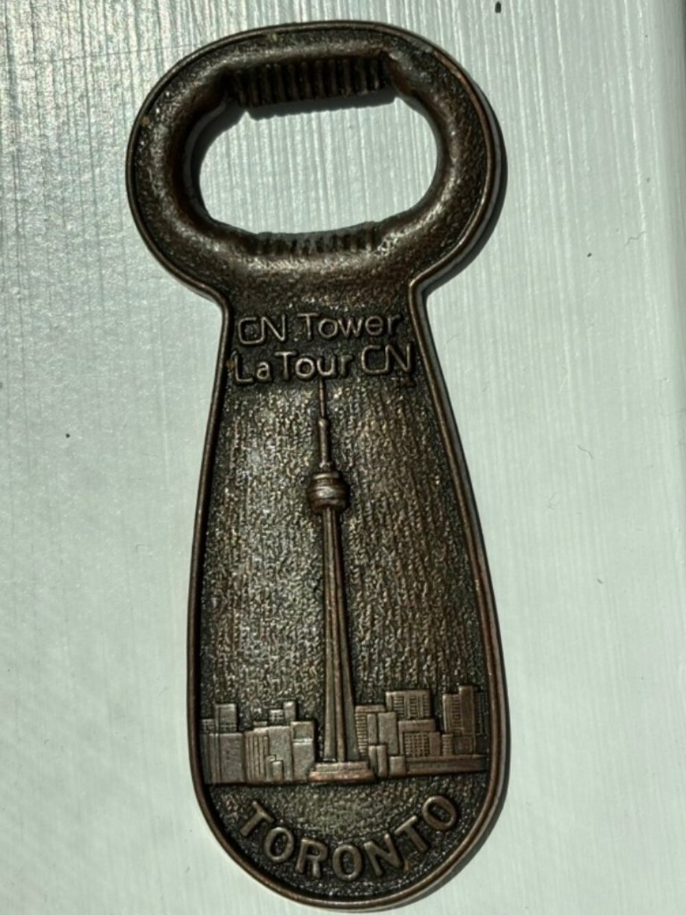 CN TOWER VINTAGE BOTTLE OPENER BAR TOOL SOUVENIR TORONTO CANADA